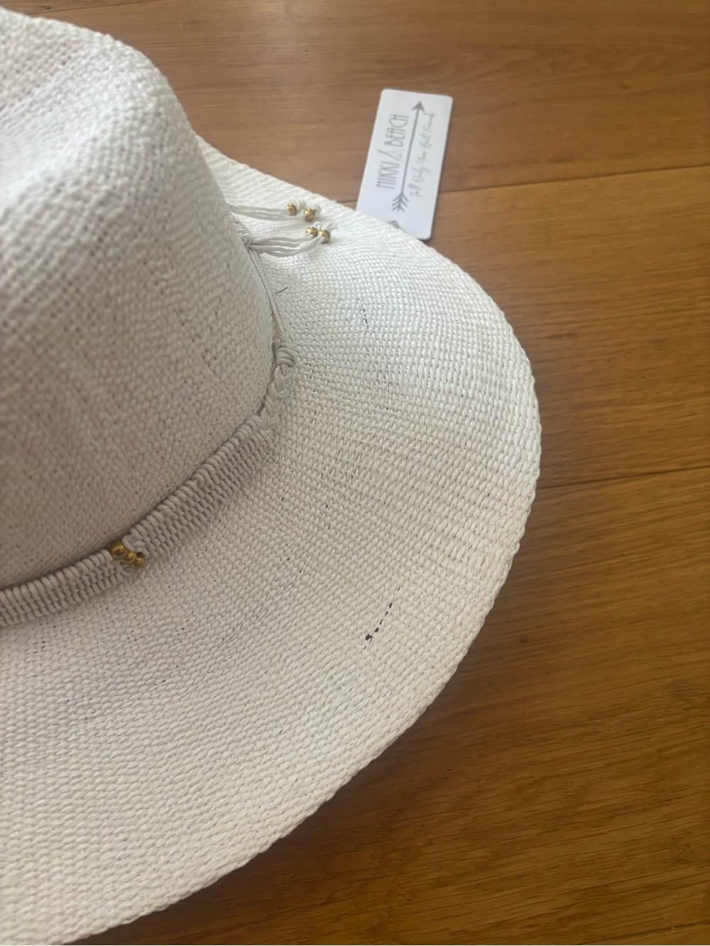 Wide Brim Sun Hat in White - Picture 7 of 7